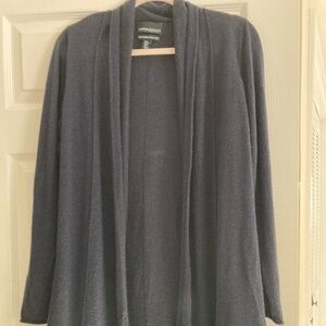 Cynthia Rowley Merino Wool Long Open Sweater Navy Blue size M